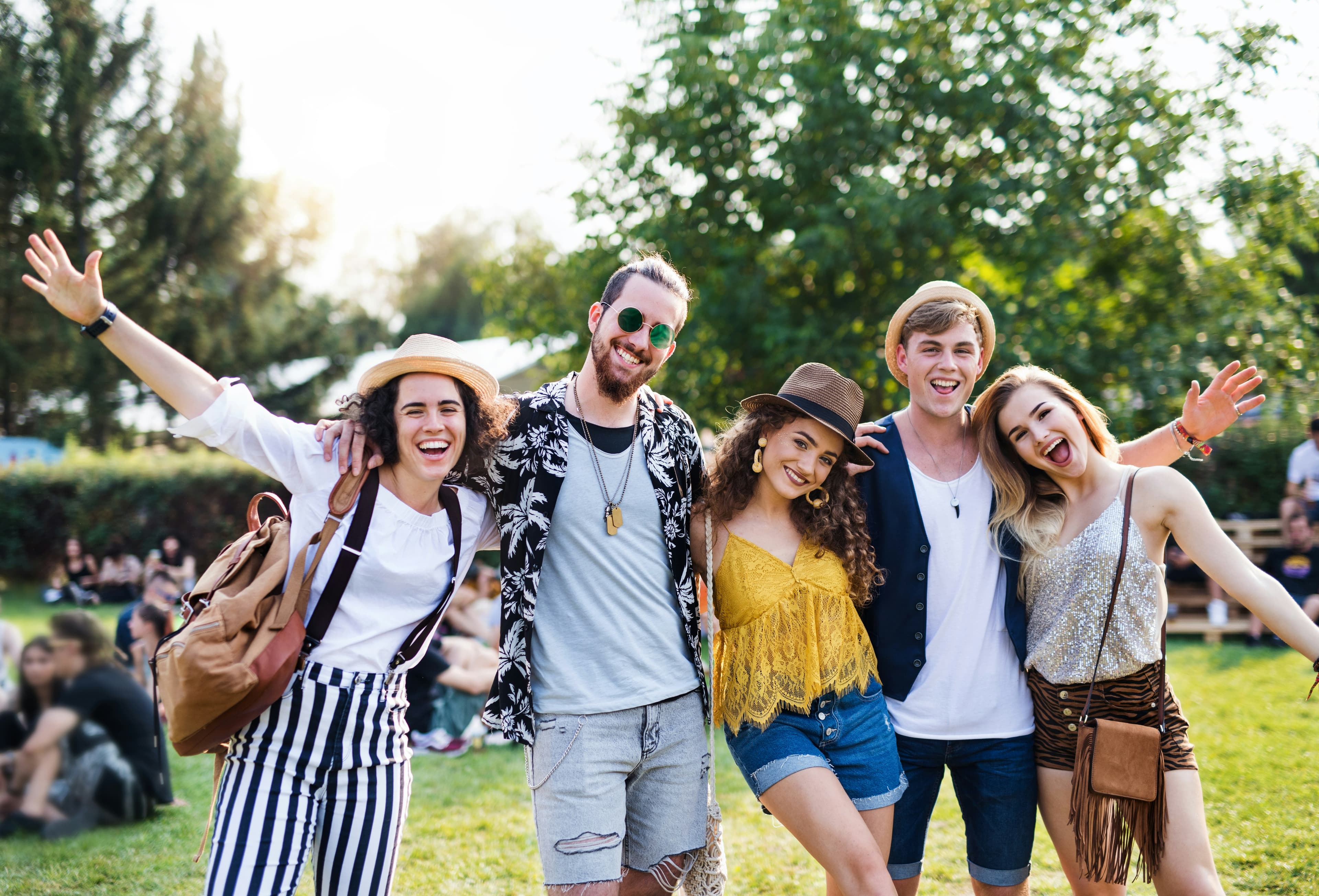 Group of friends enjoying time together outdoors