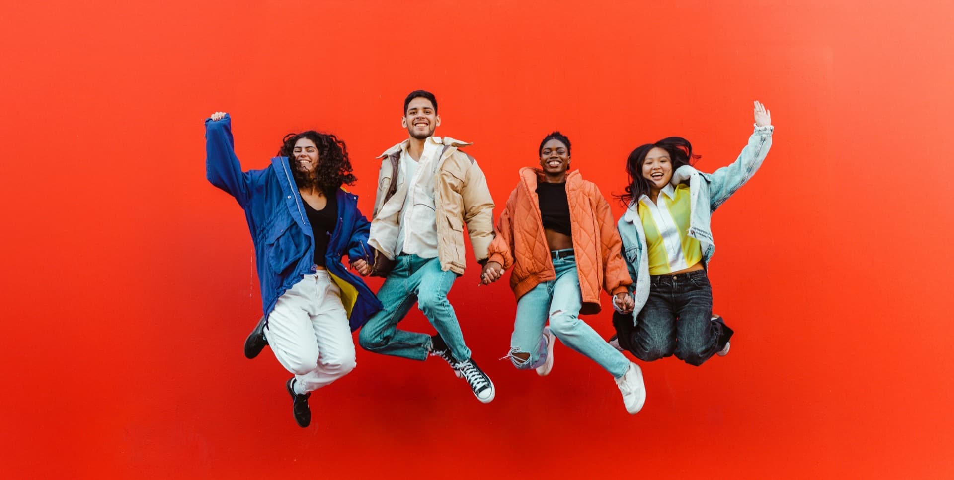 Friends laughing together